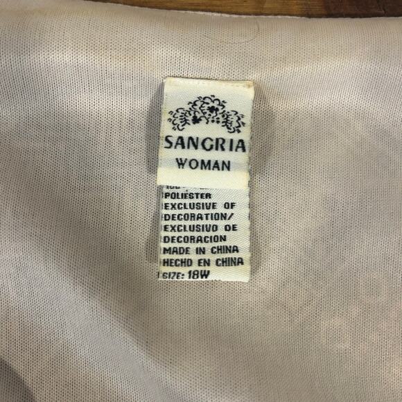 SANGRIA WOMAN Sz 18 Silk Vintage Babydoll Maxi Aqua Bead Tiered Phoebe Buffay - Picture 7 of 16